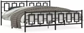 Lova Lovos rėmas su galvūgaliu/kojūgaliu, juodas, 193x203cm, metalas