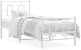 Lova Lovos rėmas su galvūgaliu/kojūgaliu, baltas, 75x190cm, metalas