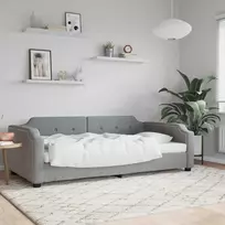 Lova Sofa, šviesiai pilkos spalvos, 90x190cm, audinys