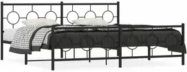 Lova Lovos rėmas su galvūgaliu/kojūgaliu, juodas, 193x203cm, metalas