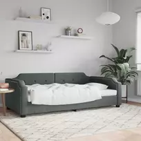 Lova Sofa, tamsiai pilkos spalvos, 100x200cm, audinys