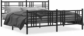 Lova Lovos rėmas su galvūgaliu/kojūgaliu, juodas, 183x213cm, metalas