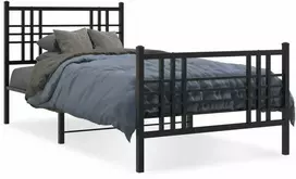 Lova Lovos rėmas su galvūgaliu/kojūgaliu, juodas, 100x190cm, metalas