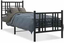 Lova Lovos rėmas su galvūgaliu/kojūgaliu, juodas, 75x190cm, metalas