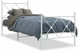 Lova Lovos rėmas su galvūgaliu/kojūgaliu, baltas, 75x190cm, metalas