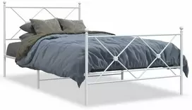 Lova Lovos rėmas su galvūgaliu/kojūgaliu, baltas, 107x203cm, metalas