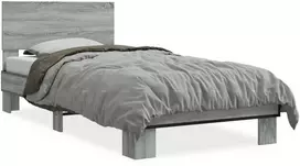 Lova Lovos rėmas, pilkas ąžuolo, 75x190cm, apdirbta mediena/metalas