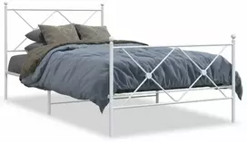 Lova Lovos rėmas su galvūgaliu/kojūgaliu, baltas, 100x190cm, metalas