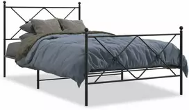 Lova Lovos rėmas su galvūgaliu/kojūgaliu, juodas, 107x203cm, metalas