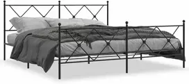 Lova Lovos rėmas su galvūgaliu/kojūgaliu, juodas, 183x213cm, metalas