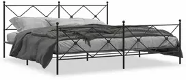 Lova Lovos rėmas su galvūgaliu/kojūgaliu, juodas, 193x203cm, metalas