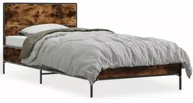 Lova Lovos rėmas, dūminio ąžuolo, 75x190cm, apdirbta mediena/metalas