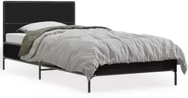 Lova Lovos rėmas, juodas, 75x190cm, apdirbta mediena ir metalas