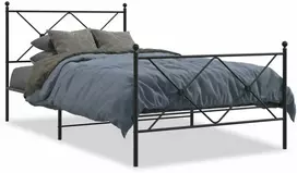 Lova Lovos rėmas su galvūgaliu/kojūgaliu, juodas, 100x190cm, metalas