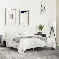 Lovos rėmas, juodas, 150x200cm, apdirbta mediena ir metalas