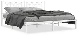 Lova Metalinis lovos rėmas su galvūgaliu, baltos spalvos, 180x200cm