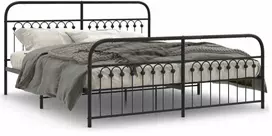 Lova Lovos rėmas su galvūgaliu/kojūgaliu, juodas, 183x213cm, metalas