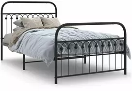 Lova Lovos rėmas su galvūgaliu/kojūgaliu, juodas, 107x203cm, metalas