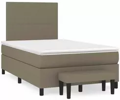 Lova su spyruoklėmis ir čiužiniu, taupe, 120x190cm, audinys