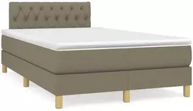 Lova su spyruoklėmis/čiužiniu/LED, taupe, 120x190cm, audinys