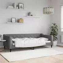 Lova Sofa, tamsiai pilkos spalvos, 90x200cm, audinys