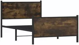Lova Lovos rėmas be čiužinio, dūminio ąžuolo, 100x190cm, metalas