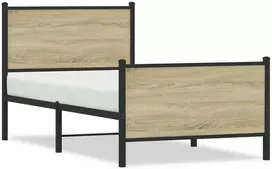 Lova Lovos rėmas be čiužinio, sonoma ąžuolo, 90x190cm, metalas