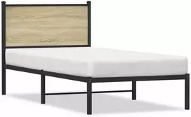 Lova Lovos rėmas be čiužinio, sonoma ąžuolo, 75x190cm, metalas