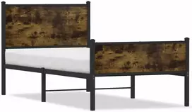 Lova Lovos rėmas be čiužinio, dūminio ąžuolo, 90x190cm, metalas