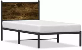 Lova Lovos rėmas be čiužinio, dūminio ąžuolo, 75x190cm, metalas