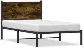 Lova Lovos rėmas be čiužinio, dūminio ąžuolo, 100x190cm, metalas