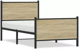 Lova Lovos rėmas be čiužinio, sonoma ąžuolo, 75x190cm, metalas