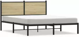 Lova Lovos rėmas be čiužinio, sonoma ąžuolo, 140x190cm, metalas