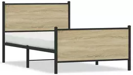 Lova Lovos rėmas be čiužinio, sonoma ąžuolo, 100x190cm, metalas