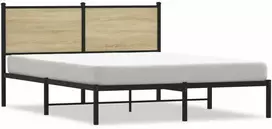 Lova Lovos rėmas be čiužinio, sonoma ąžuolo, 140x200cm, metalas