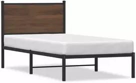 Lova Lovos rėmas su galvūgaliu, rudas ąžuolo, 75x190cm, metalas