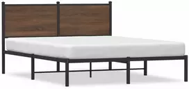 Lova Lovos rėmas be čiužinio, rudas ąžuolo, 150x200cm, metalas