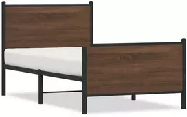 Lova Lovos rėmas be čiužinio, rudas ąžuolo, 100x190cm, metalas