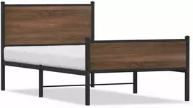 Lova Lovos rėmas be čiužinio, rudas ąžuolo, 107x203cm, metalas