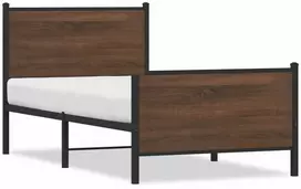 Lova Lovos rėmas be čiužinio, rudas ąžuolo, 107x203cm, metalas