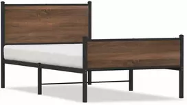 Lova Lovos rėmas be čiužinio, rudas ąžuolo, 100x190cm, metalas