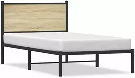 Lova Lovos rėmas be čiužinio, sonoma ąžuolo, 100x200cm, metalas