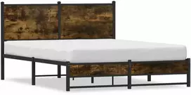 Lova Lovos rėmas be čiužinio, dūminio ąžuolo, 150x200cm, metalas