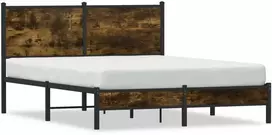 Lova Lovos rėmas be čiužinio, dūminio ąžuolo, 150x200cm, metalas