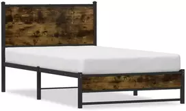Lova Lovos rėmas be čiužinio, dūminio ąžuolo, 100x190cm, metalas