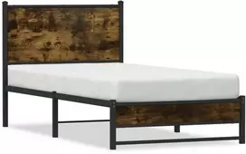 Lova Lovos rėmas be čiužinio, dūminio ąžuolo, 90x190cm, metalas