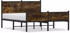 Lova Lovos rėmas be čiužinio, dūminio ąžuolo, 140x200cm, metalas