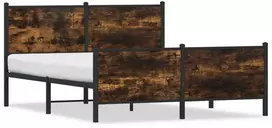 Lova Lovos rėmas be čiužinio, dūminio ąžuolo, 140x200cm, metalas