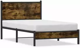 Lova Lovos rėmas be čiužinio, dūminio ąžuolo, 100x190cm, metalas