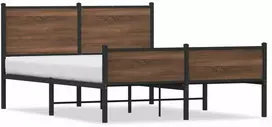 Lova Lovos rėmas be čiužinio, rudas ąžuolo, 150x200cm, metalas